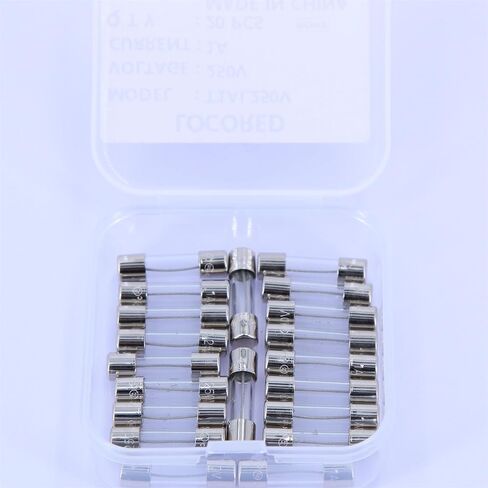 LOCORED 20 قطعة 1A 250 فولت صمامات ضربة بطيئة T1AL250V 5x20 مللي متر 1 أمبير 250 فولت فيوز 0.2 × 0.78 بوصة خرطوشة تأخير الوقت أنبوب زجاجي فيوز UL مدرج in Kuwait