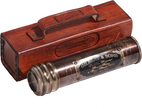 MYSTICKRAFT-مشكال نحاسي - مشكال عتيق مع صندوق جلدي - لمسة نهائية عتيقة - هدية مصنوعة يدويًا من النحاس، هدية عيد ميلاد، هدية فريدة، هدية تخرج، هدية للزوج in Kuwait