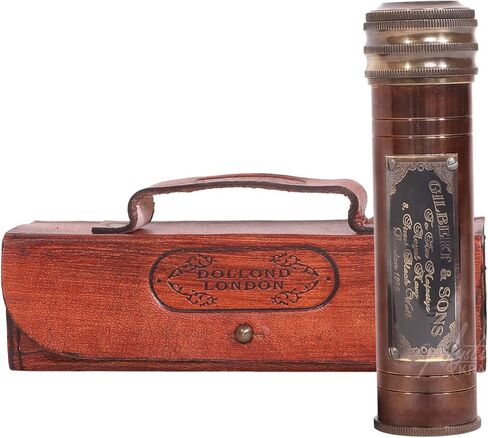 MYSTICKRAFT-مشكال نحاسي - مشكال عتيق مع صندوق جلدي - لمسة نهائية عتيقة - هدية مصنوعة يدويًا من النحاس، هدية عيد ميلاد، هدية فريدة، هدية تخرج، هدية للزوج in Kuwait