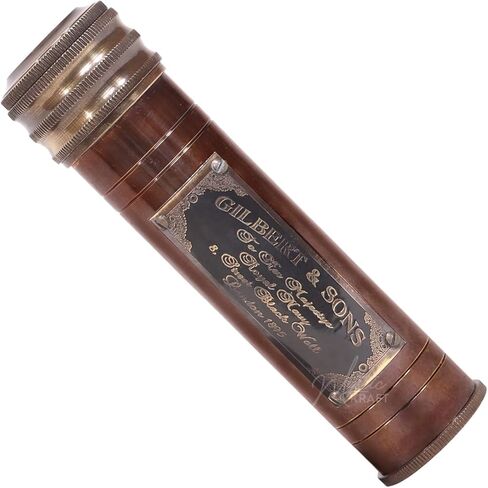 MYSTICKRAFT-مشكال نحاسي - مشكال عتيق مع صندوق جلدي - لمسة نهائية عتيقة - هدية مصنوعة يدويًا من النحاس، هدية عيد ميلاد، هدية فريدة، هدية تخرج، هدية للزوج in Kuwait