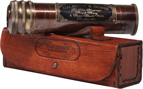 MYSTICKRAFT-مشكال نحاسي - مشكال عتيق مع صندوق جلدي - لمسة نهائية عتيقة - هدية مصنوعة يدويًا من النحاس، هدية عيد ميلاد، هدية فريدة، هدية تخرج، هدية للزوج in Kuwait