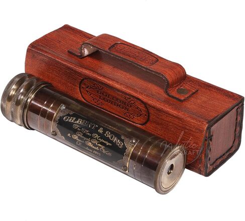 MYSTICKRAFT-مشكال نحاسي - مشكال عتيق مع صندوق جلدي - لمسة نهائية عتيقة - هدية مصنوعة يدويًا من النحاس، هدية عيد ميلاد، هدية فريدة، هدية تخرج، هدية للزوج in Kuwait