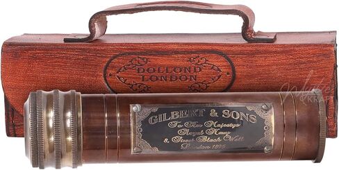 MYSTICKRAFT-مشكال نحاسي - مشكال عتيق مع صندوق جلدي - لمسة نهائية عتيقة - هدية مصنوعة يدويًا من النحاس، هدية عيد ميلاد، هدية فريدة، هدية تخرج، هدية للزوج in Kuwait