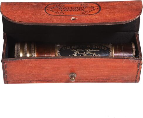 MYSTICKRAFT-مشكال نحاسي - مشكال عتيق مع صندوق جلدي - لمسة نهائية عتيقة - هدية مصنوعة يدويًا من النحاس، هدية عيد ميلاد، هدية فريدة، هدية تخرج، هدية للزوج in Kuwait