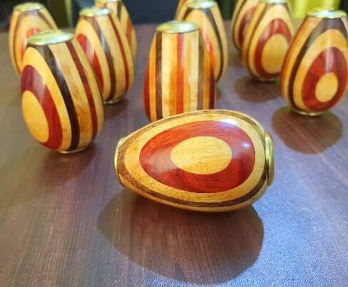 Egg Shape Brass & Wooden Kaleidoscope for Adult and Kids || Vintage Look Kaleidoscope - Handmade Kaleidoscope for Kids Friends Family Children by Art Gift Decor, 4.5 Inches in Saudi Arabia