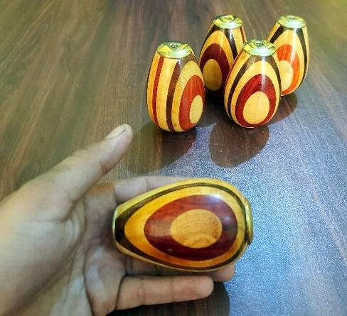 Egg Shape Brass & Wooden Kaleidoscope for Adult and Kids || Vintage Look Kaleidoscope - Handmade Kaleidoscope for Kids Friends Family Children by Art Gift Decor, 4.5 Inches in Saudi Arabia