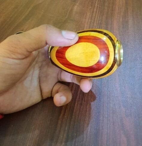 Egg Shape Brass & Wooden Kaleidoscope for Adult and Kids || Vintage Look Kaleidoscope - Handmade Kaleidoscope for Kids Friends Family Children by Art Gift Decor, 4.5 Inches in Saudi Arabia