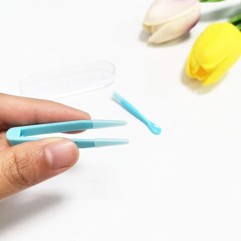 أداة وضع العدسات اللاصقة الزرقاء من DPWOUM، أداة إزالة العدسات اللاصقة، مُدخل/مزيل + ملقط مع طرف ناعم، لحالات العدسات اللاصقة الصحية والمنزلية in Kuwait