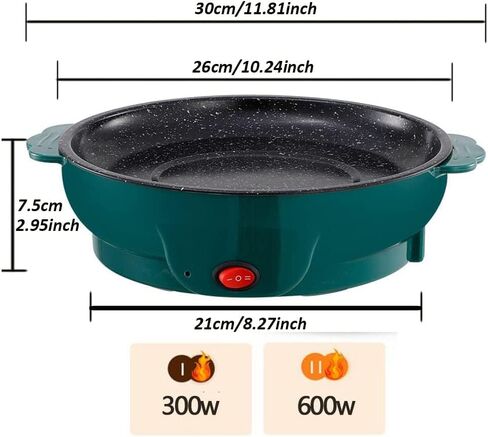 شوايات كهربائية، شوايات كهربائية متعددة الاستخدامات 110 فولت مقلاة كهربائية كبيرة السعة 3 في 1 وعاء خبز كهربائي لـ 2-4 أشخاص مقالي كهربائية in Kuwait