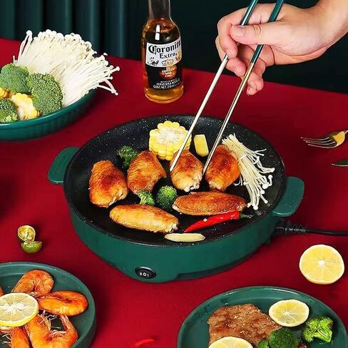 شوايات كهربائية، شوايات كهربائية متعددة الاستخدامات 110 فولت مقلاة كهربائية كبيرة السعة 3 في 1 وعاء خبز كهربائي لـ 2-4 أشخاص مقالي كهربائية in Kuwait