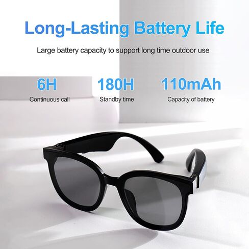 RERBO Smart Sunglasses, Wireless Bluetooth Sunglasses Open Ear Music&Hands-Free Calling with Outdoor UV Protection and Voice Control for Men&Women, IP5 Waterproof in Saudi Arabia