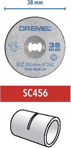 Dremel EZ SpeedClic SC456 Metal Cutting Wheel 5-pack, 5 Cutting Wheels with 38mm Cutting Diameter for Rotary Tool in Saudi Arabia