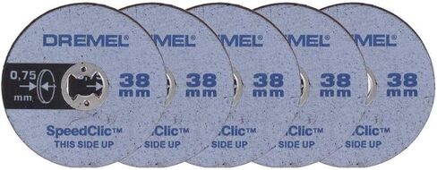 Dremel EZ SpeedClic SC456 Metal Cutting Wheel 5-pack, 5 Cutting Wheels with 38mm Cutting Diameter for Rotary Tool in Saudi Arabia