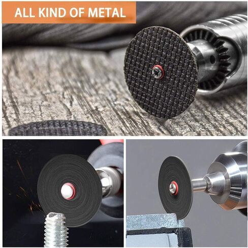 32 قطعة. مجموعة ملحقات أدوات دوارة لـ Dremel، عجلة قطع معززة بالألياف الزجاجية مقاس 1-1/4 بوصة، أقراص قطع دوارة ماسية مقاس 7/8 بوصة وشفرة منشار صغيرة مع 48 سن قطع in Kuwait