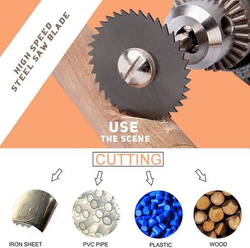 32 قطعة. مجموعة ملحقات أدوات دوارة لـ Dremel، عجلة قطع معززة بالألياف الزجاجية مقاس 1-1/4 بوصة، أقراص قطع دوارة ماسية مقاس 7/8 بوصة وشفرة منشار صغيرة مع 48 سن قطع in Kuwait