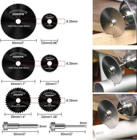 32 قطعة. مجموعة ملحقات أدوات دوارة لـ Dremel، عجلة قطع معززة بالألياف الزجاجية مقاس 1-1/4 بوصة، أقراص قطع دوارة ماسية مقاس 7/8 بوصة وشفرة منشار صغيرة مع 48 سن قطع in Kuwait