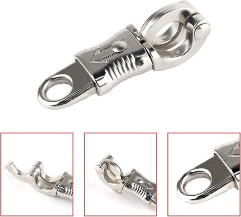 Geilihome Panic Snap, Quick Release Snap Heavy Duty Nickel Plated Snap with Fixed Eye for Saddles, Get Back Whips, Paracord, Horse (3pcs) in Saudi Arabia