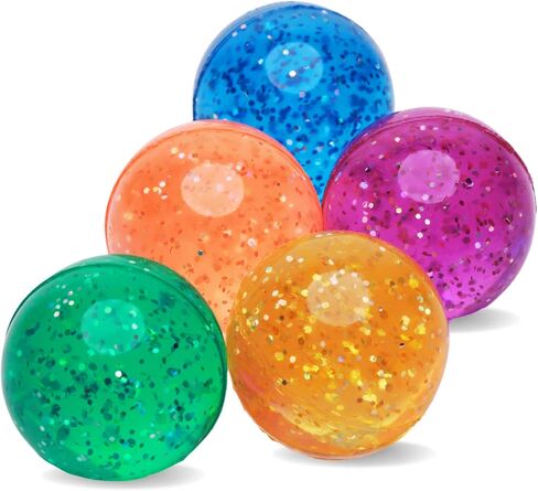 Entervending Bouncy Balls - 5 Pcs Bowling Rubber Balls for Kids - Large 45mm - Super Ball Vending Machine Toys in Saudi Arabia