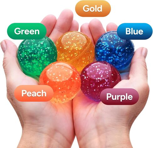 Entervending Bouncy Balls - 5 Pcs Bowling Rubber Balls for Kids - Large 45mm - Super Ball Vending Machine Toys in Saudi Arabia
