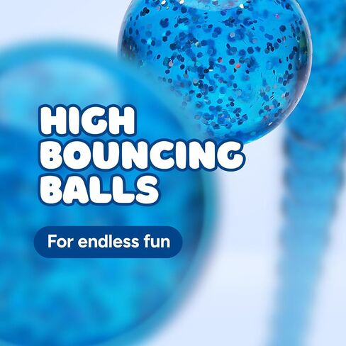 Entervending Bouncy Balls - 5 Pcs Bowling Rubber Balls for Kids - Large 45mm - Super Ball Vending Machine Toys in Saudi Arabia