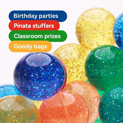 Entervending Bouncy Balls - 5 Pcs Bowling Rubber Balls for Kids - Large 45mm - Super Ball Vending Machine Toys in Saudi Arabia