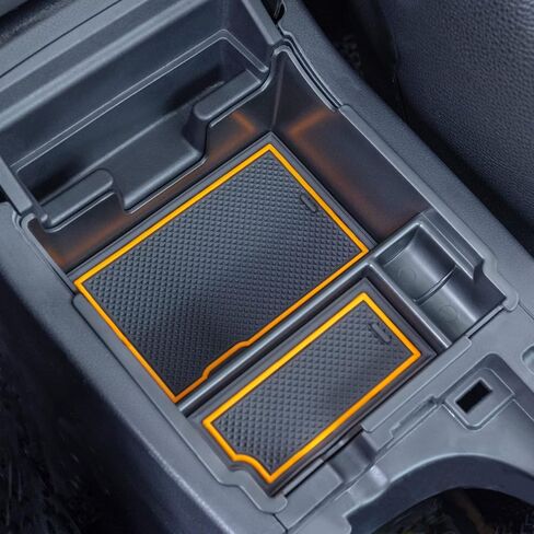 صينية تنظيم وحدة التحكم المركزية JKCOVER متوافقة مع 2017-2022 2023 Subaru Impreza و2018-2022 2023 Subaru Crosstrek، ملحقات صندوق تخزين مسند الذراع من مادة ABS، مع زخرفة مطاطية سوداء in Kuwait