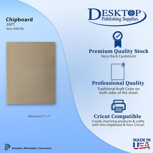 5" x 7" Chipboard Sheets - Light Weight Sturdy 30pt Cardboard Backing (100 Pieces) in Saudi Arabia