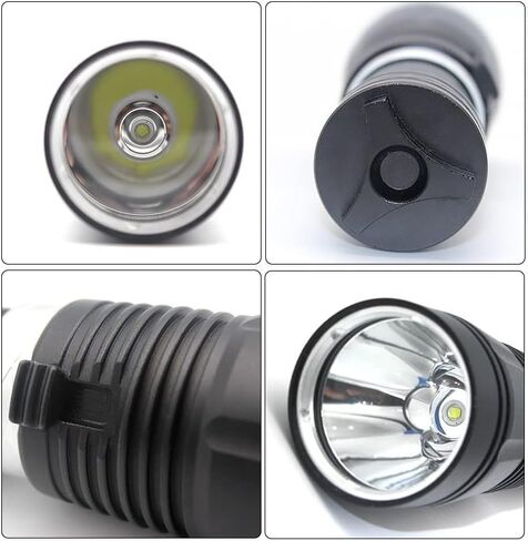 Goldengulf Professional 100M Depth Scuba Diving Flashlight LED 1800 Lumen Torch Waterproof Underwater Light Lamp Rechargeable Battery and Charger Included/Gift Box Package in Saudi Arabia
