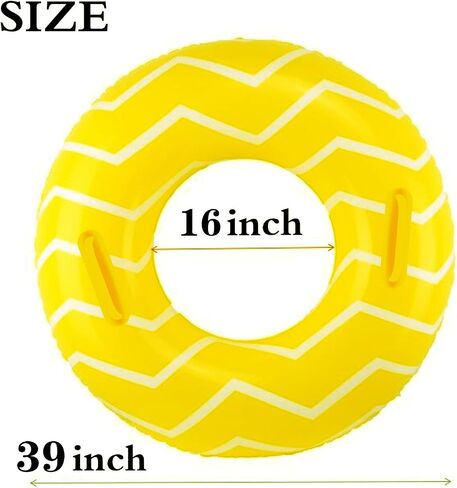 2 Pack Inflatable Pool Tubes with Handles, 39" Inner Tubes for Floating, Round Pool Float, Beach Swim Ring Floaties, Pool Party Toys for Teens Adults in Saudi Arabia