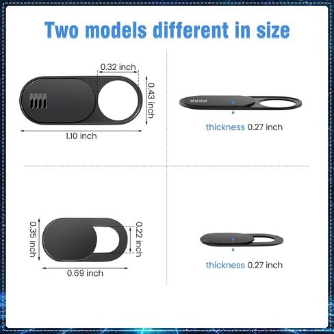 Laptop Camera Cover Slide,3 Large+3 Small Ultra Thin Webcam Cover Blocker in Kuwait