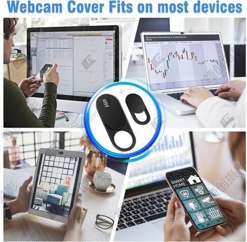 Laptop Camera Cover Slide,3 Large+3 Small Ultra Thin Webcam Cover Blocker in Kuwait