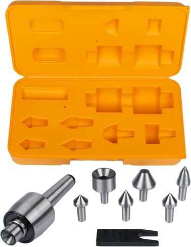 مجموعة INPANOLS 9PCS Mt3 متوسطة التحمل للمركز المباشر، 3MT Morse Taper مع 7 نقاط قابلة للتبديل لآلة المخرطة Tailstock in Saudi Arabia