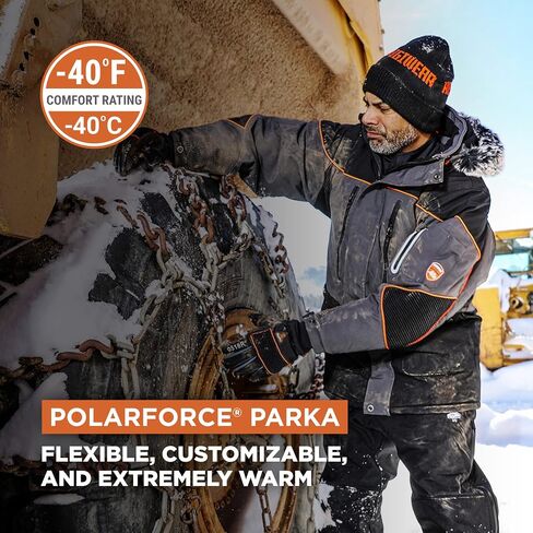 سترة عمل معزولة PolarForce Parka للرجال من RefrigiWear، تصنيف مريح -40 درجة فهرنهايت in Kuwait