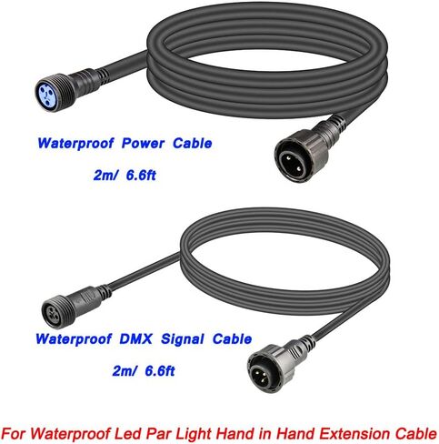 Outdoor Stage Lights Cable Wire,1m/3.3ft 3 Pin 13AWG 2.5mm2 Power Cable(US Plug and Female Head), for Waterproof Led Par Light Used Separately in Kuwait