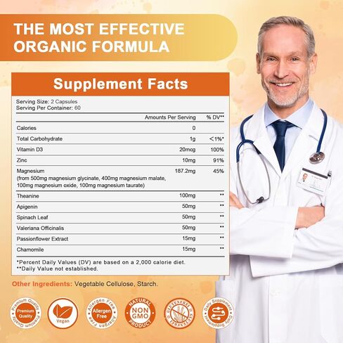 كبسولات جرين بيبول مغنيسيوم جليسينات 500 مجم، مع المالات والتورات والأكسيد وفيتامين د3 | 6 أنواع من الأعشاب | امتصاص عالي | الأعصاب والعضلات والنوم والهضم | نباتي، غير معدّل وراثيًا | 120 كبسولة in Kuwait