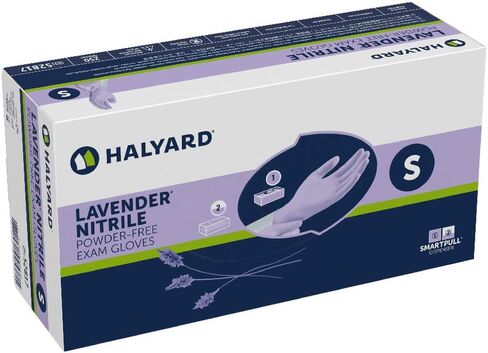 HALYARD LAVENDER NITRILE Exam Gloves, Powder-Free, Non-Sterile, 3.1 mil, 9.5", Lavender, X-Small, 52816 (Box of 250) in Kuwait
