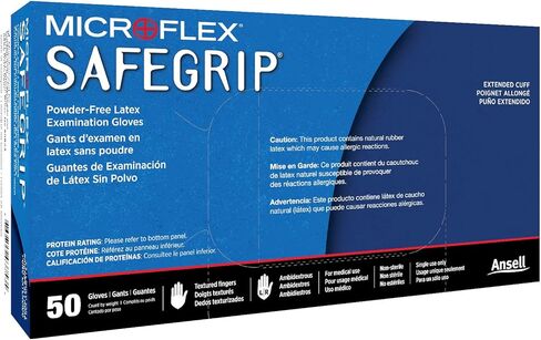 قفازات Microflex SafeGrip SG-375 سميكة للغاية من اللاتكس للاستعمال مرة واحدة لعلوم الحياة in Kuwait
