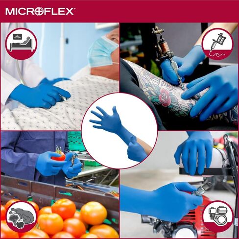 قفازات Microflex SafeGrip SG-375 سميكة للغاية من اللاتكس للاستعمال مرة واحدة لعلوم الحياة in Kuwait