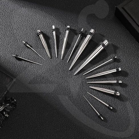 ZS 1 Pair 316L Surgical Steel Expanders Kit with Double O-rings, 2G 4G 6G 8G 12G 14G 16G Ear Tapers Plugs Gauges Stretcher Piercing for Women Men in Saudi Arabia