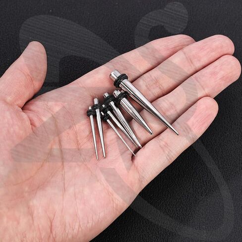 ZS 1 Pair 316L Surgical Steel Expanders Kit with Double O-rings, 2G 4G 6G 8G 12G 14G 16G Ear Tapers Plugs Gauges Stretcher Piercing for Women Men in Saudi Arabia