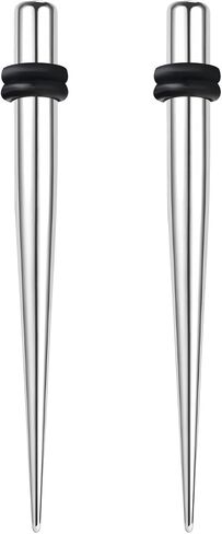 ZS 1 Pair 316L Surgical Steel Expanders Kit with Double O-rings, 2G 4G 6G 8G 12G 14G 16G Ear Tapers Plugs Gauges Stretcher Piercing for Women Men in Saudi Arabia