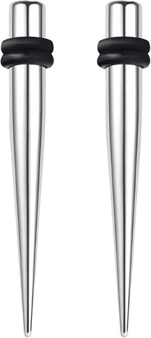 ZS 1 Pair 316L Surgical Steel Expanders Kit with Double O-rings, 2G 4G 6G 8G 12G 14G 16G Ear Tapers Plugs Gauges Stretcher Piercing for Women Men in Saudi Arabia