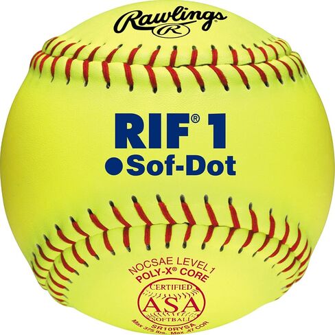 رولينغز | RIF Soft-Dot ASA Fastpitch الكرة اللينة | ريال10ريسا | 10 بوصة - الشباب | 12 قطعة in Saudi Arabia