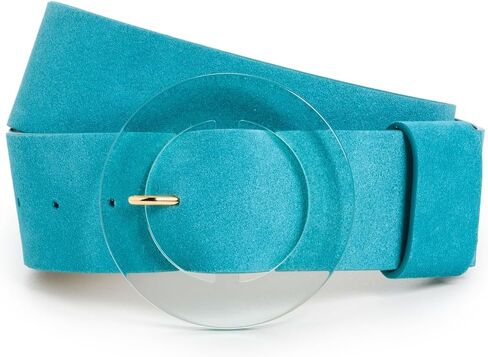 Lizzie Fortunato Women's Louise Belt In Teal Suede in Kuwait