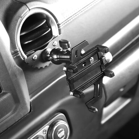 حامل هاتف RT-TCZ لهاتف Wrangler JL Dash Vent متوافق مع Jeep Wrangler JL JLU Gladiator JT 2018-2024 ملحقات داخلية سوداء in Saudi Arabia