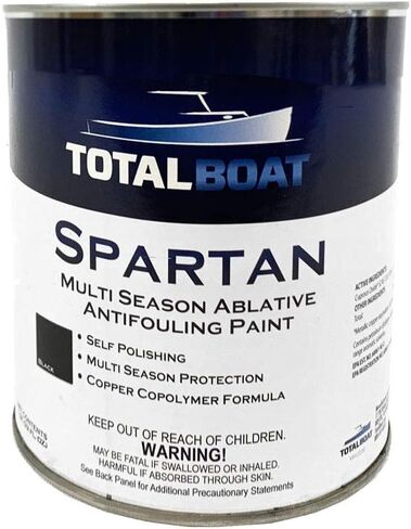 طلاء سفلي مضاد للحشف من توتال بوت سبارتان للقوارب - حماية متعددة المواسم للألياف الزجاجية والخشب والفولاذ (أحمر، جالون) in Kuwait
