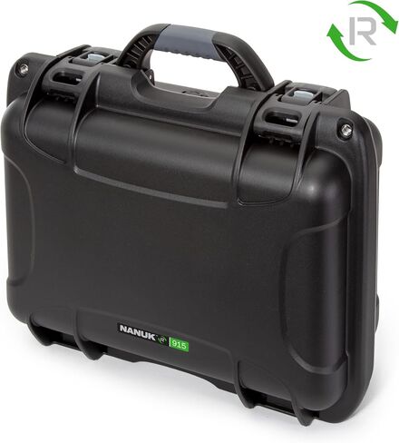 NANUK 904 Recycled Resin Hard Case with Customizable Foam Insert- Waterproof, Dustproof and Impact Resistant- Go Green and Minimize Your Carbon Footprint, Black in Saudi Arabia