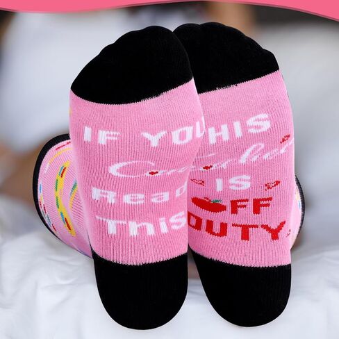 8 Pairs Teacher Socks Graduation Appreciation Gifts for Women Men Teacher Novelty Socks If You Can Read This Teacher Is off Duty Teacher Appreciation Socks for Teacher's Day Birthday Party in Saudi Arabia