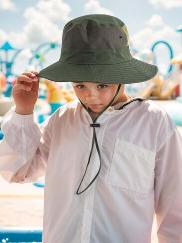361° Kids Sun Hat UPF 50+ Outdoor Wide Brim Bucket Hats Boys Girls Beach Summer Fishing Safari Hiking Camping Hat, Navy Blue in Saudi Arabia