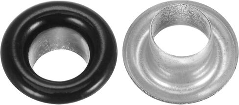 HARFINGTON 100PCS Grommets Eyelets 1/4 Inch (6mm) ID Hole Metal Self Backing Eyelet with Washers for Shoes Leather Bead Cores Canvas Tag, White in Saudi Arabia